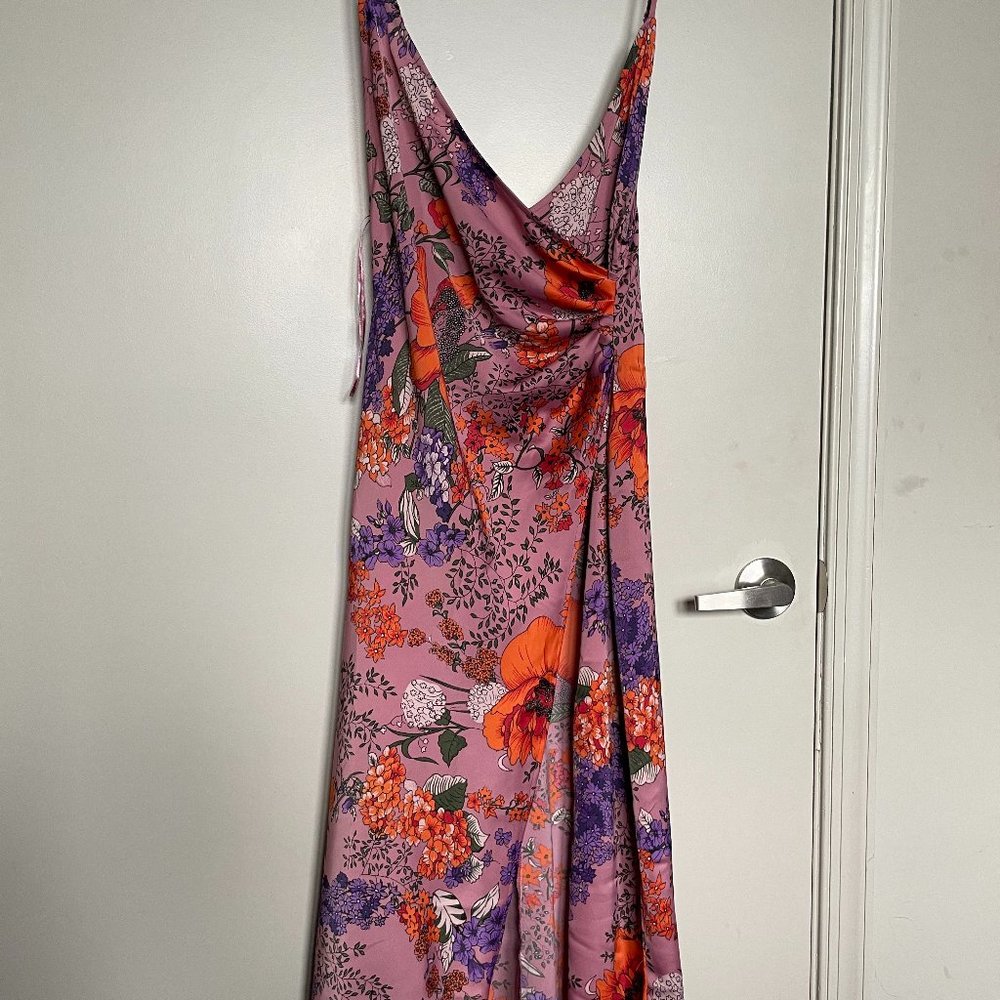 Urban Outfitters Lily Satin Wrap Dress size S